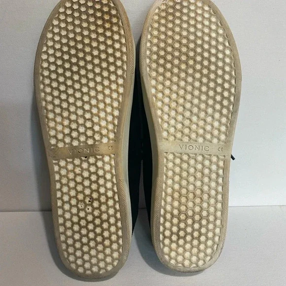 Vionic Brinley VS339 Women's Size 10 Black Suede Sneakers Lace Up Low Top - Picture 4 of 5